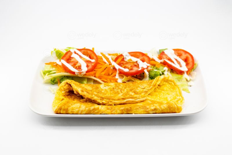 Omelette Nature Avec Salade