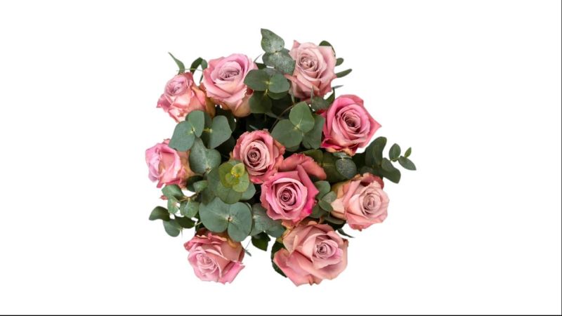 Pink Roses Bouquet 9 Pieces