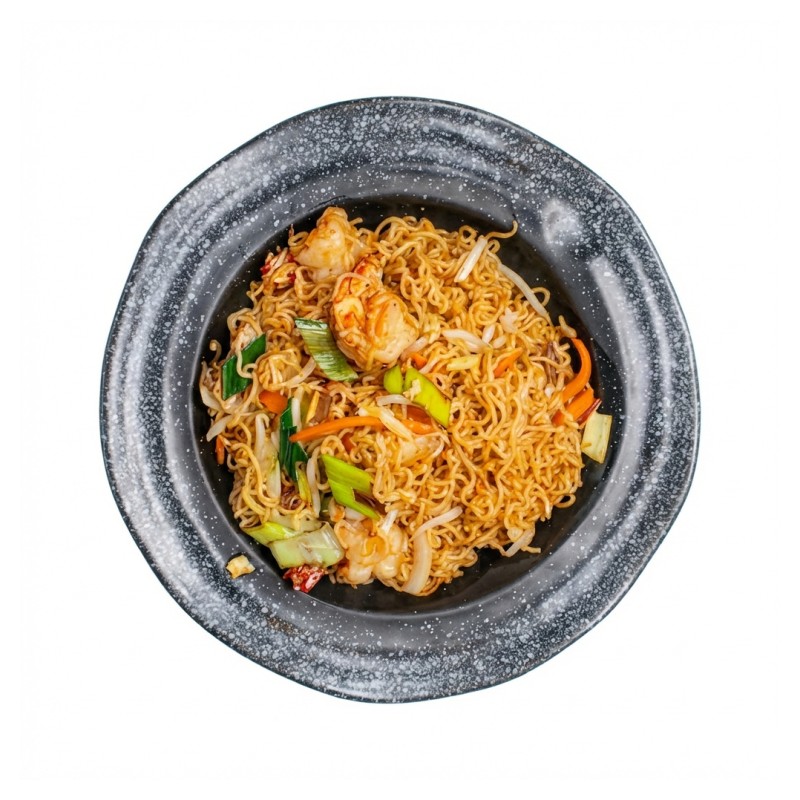 Nouilles Instantanées Sautées Au Scampis