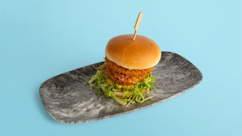 Korean Chicken Burger Or Chicken Vegan