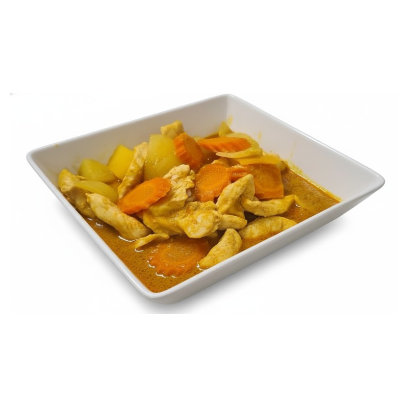 Curry Jaune Au Poulet Avec Lait De Coco