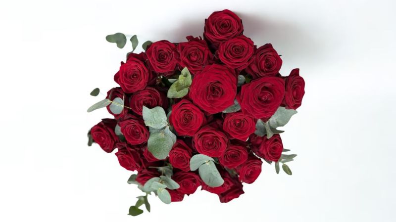 Red Roses Bouquet 25 Pieces