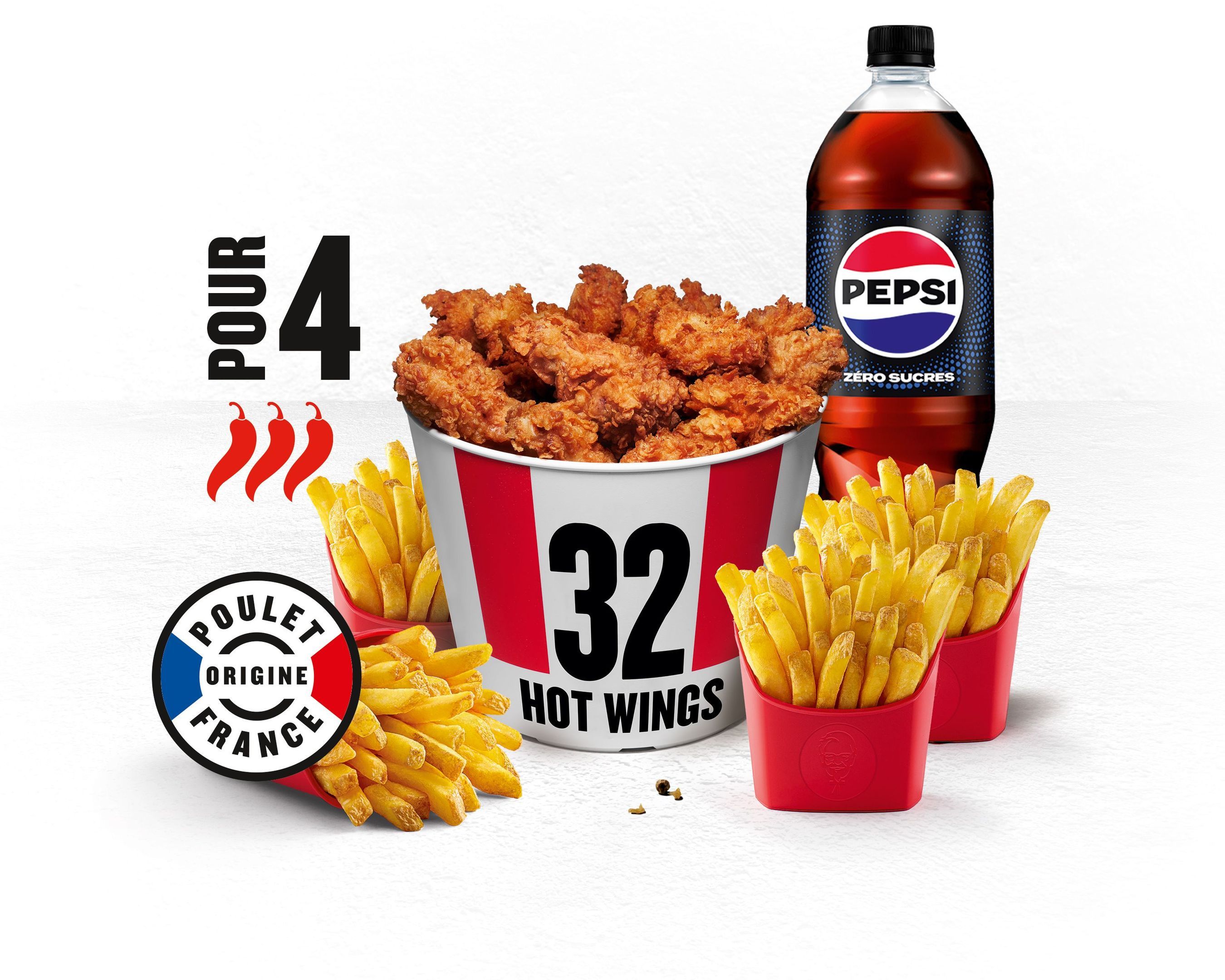 Menu Bucket Pour 4 - 32 Hot Wings®