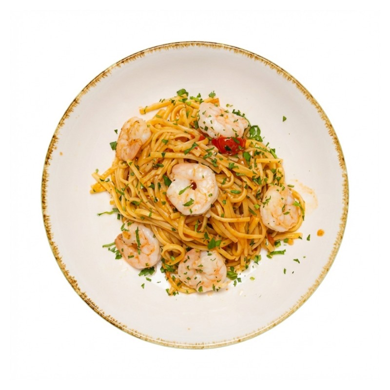 Linguine Aux Scampis Grillées Et Tomates Cerises