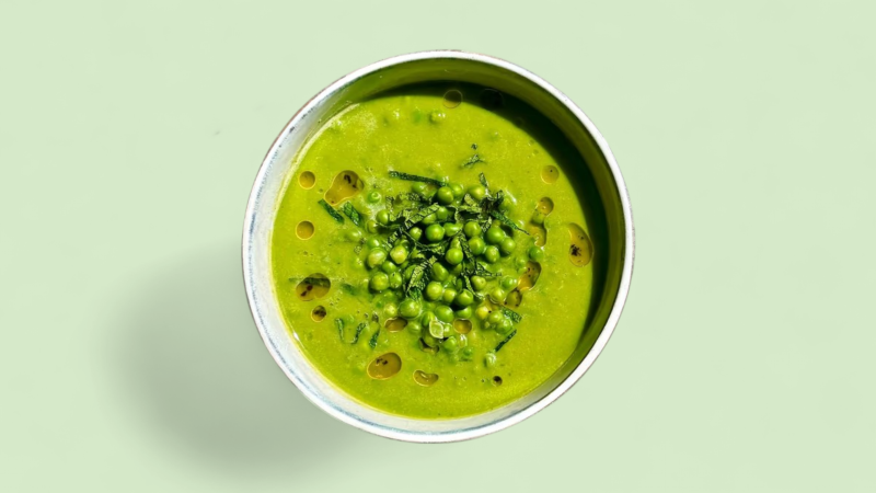 Gaspacho Petits Pois, Gingembre Et Menthe