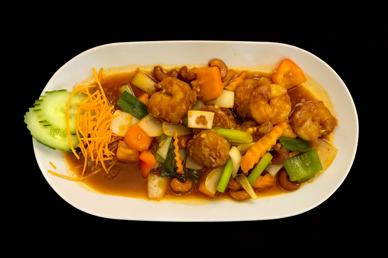 (05) Crevettes Sautées Aux Noix De Cajou