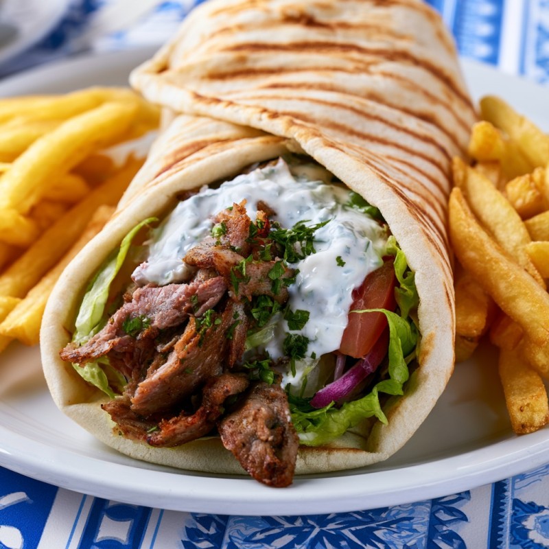 Menu Pita Kebab Grec