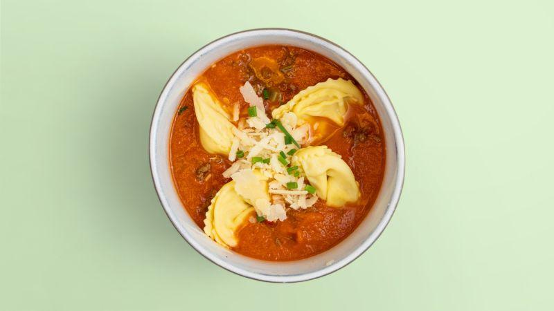 Creamy Italienne Sausage With Ravioli Soup