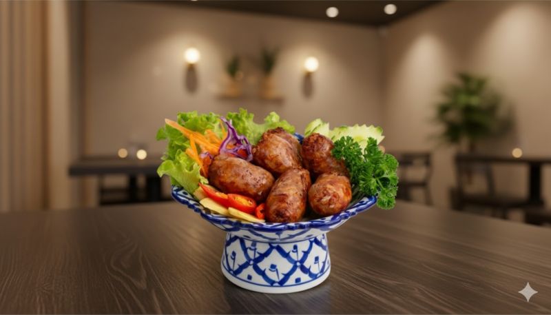 A7) Fried Thai Sausages (6Pcs. )