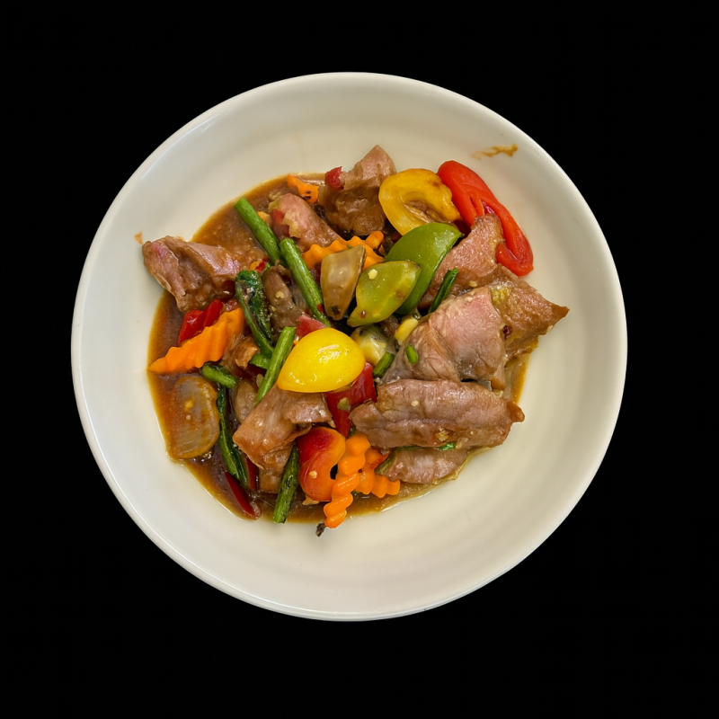 (28) Boeuf Sauté Au Basilic