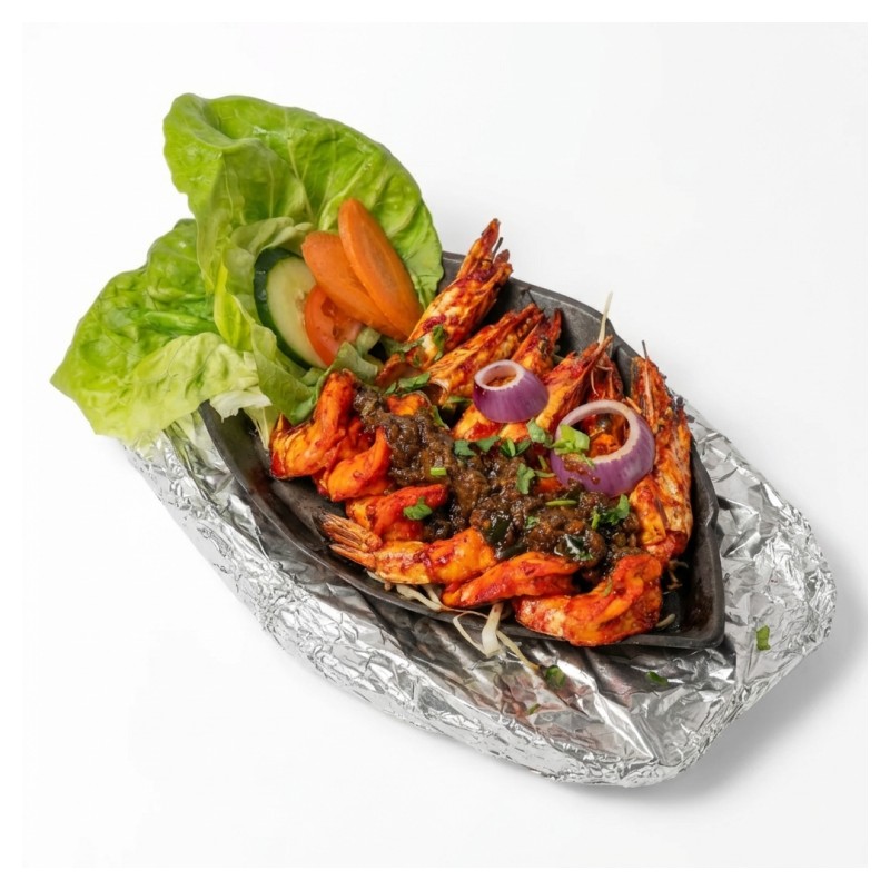 100. Sizzling King Prawns Garlic