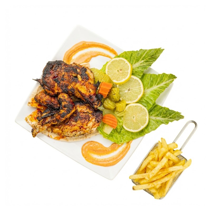 Demi Poulet Grillé Au Charbon