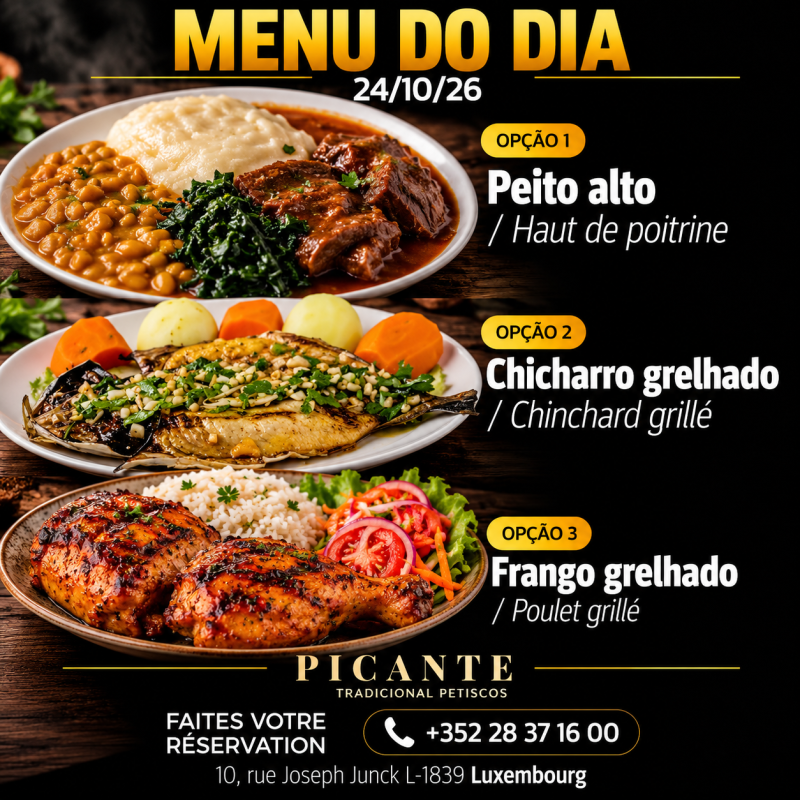Menu Du Jour Peito Alto 🇦🇴