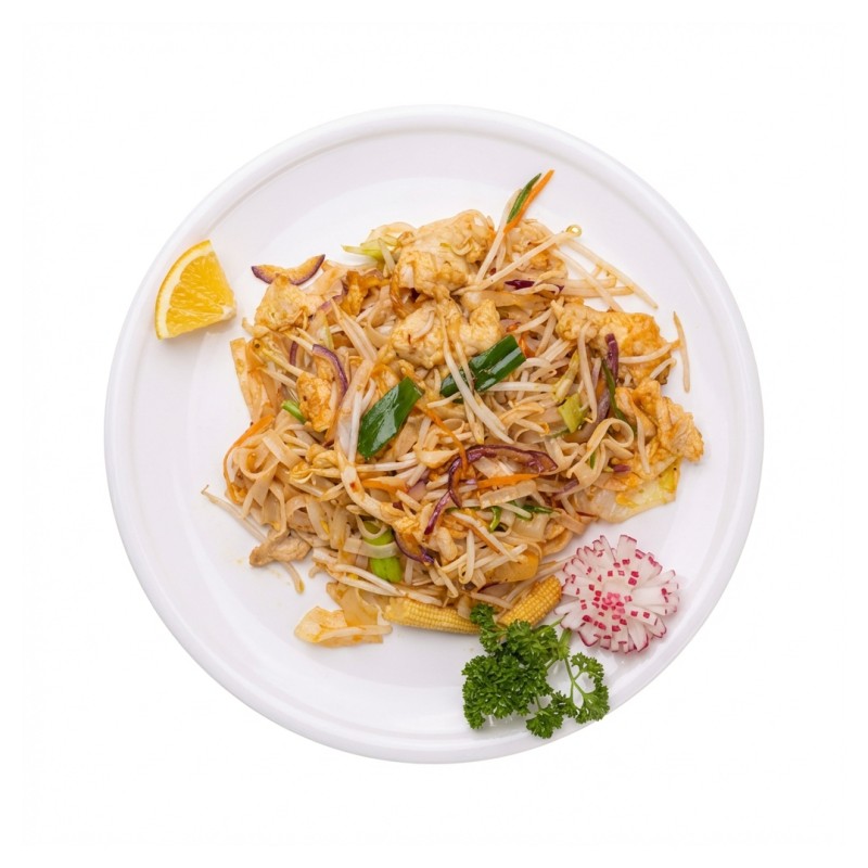 97 - Nouilles Thaï Sautées Au Poulet(Piquant)