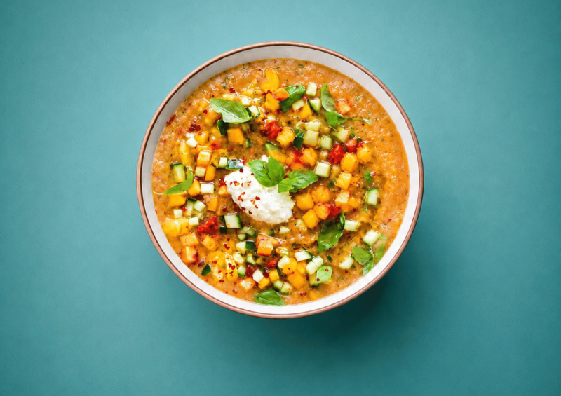Peach Gaspacho With Mozzarella 450Ml