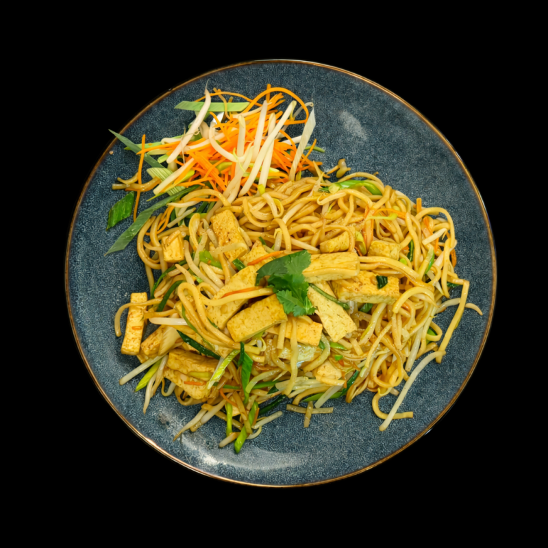 (Vtr12) Nouilles Aux Œufs Sauté Au Tofu
