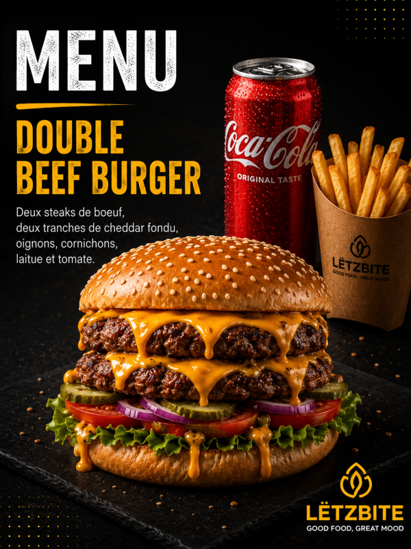 Menu Double Beef Burger