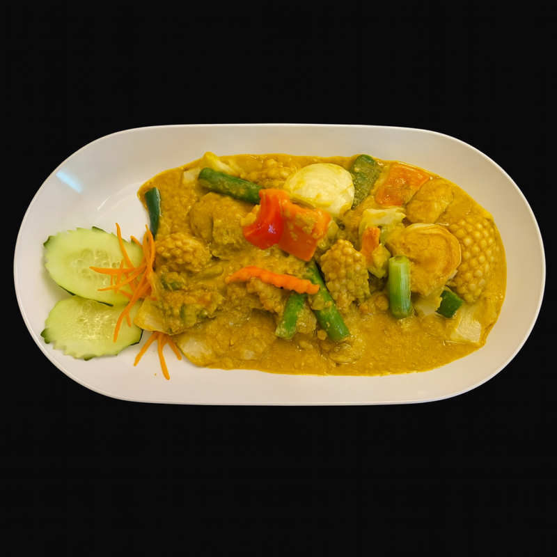 (26) Curry Jaune Aux Fruits De Mer
