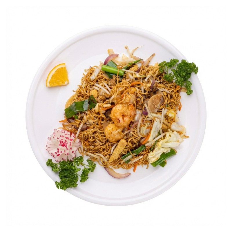 100 - Nouilles Japonaises Sautées Au Scampis