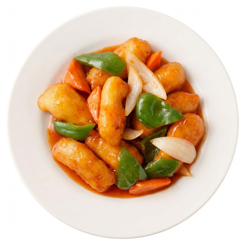 75 Filet De Poisson Sauté À La Sauce Aigre-Douce