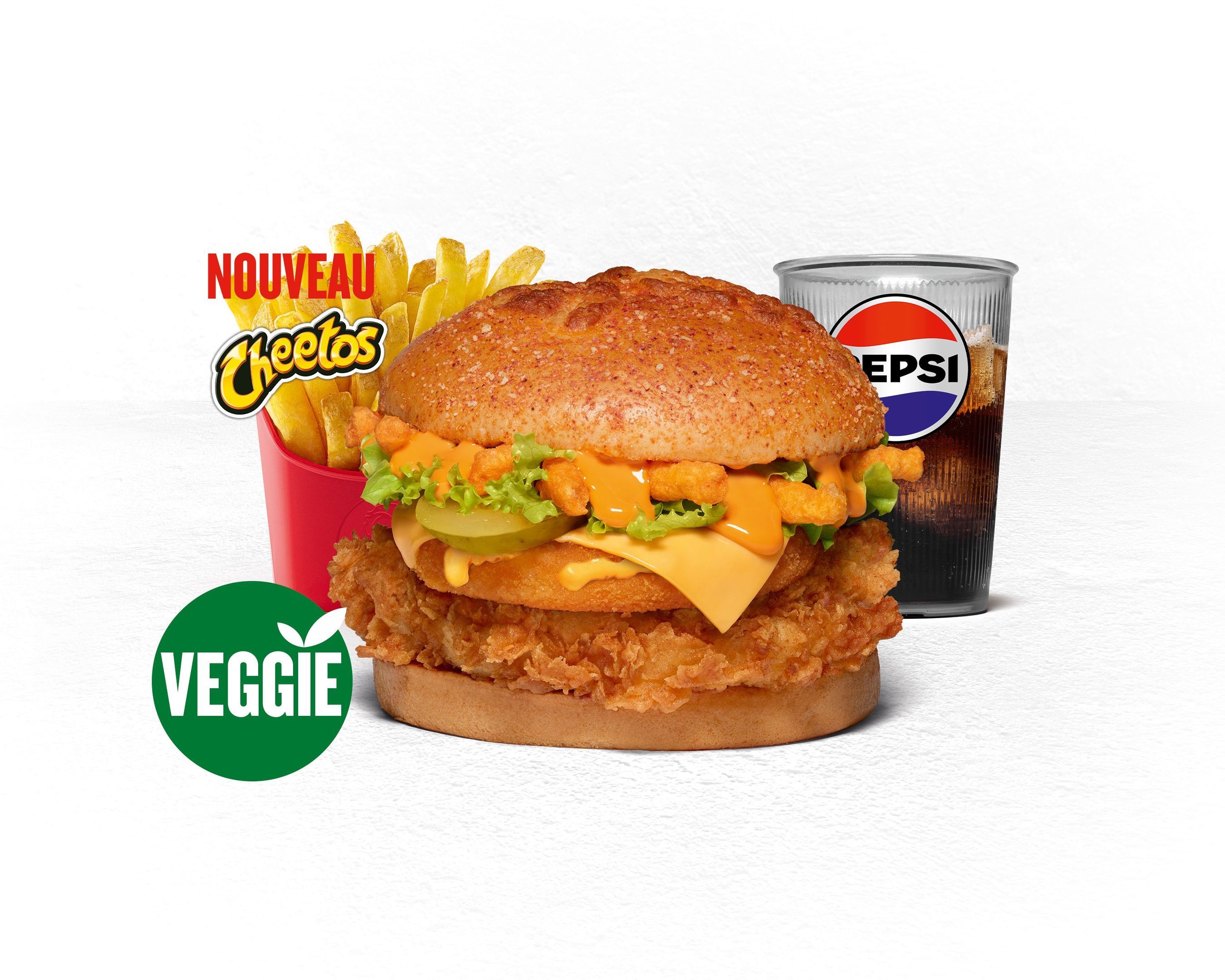 Menu Extra Cheddar Burger Veggie