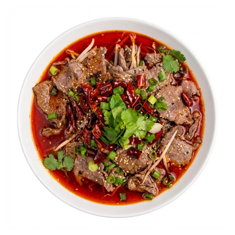 Filet De Bœuf Au Bouillon Piquant Sichuan Avec Légumes Et Tofu