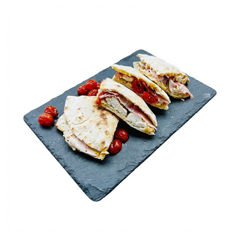 Puccia Mortadella, Crème De Caciocavallo, Tomates Séchées