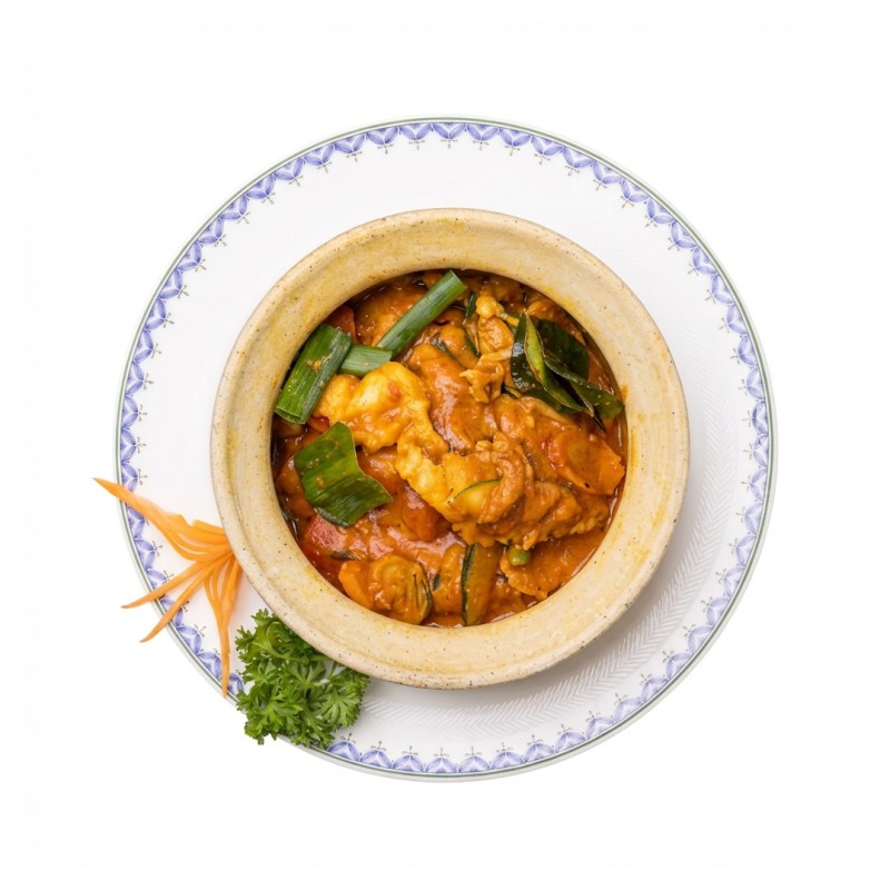 T8 - Poulet Au Curry Rouge Thaï(Piquant)