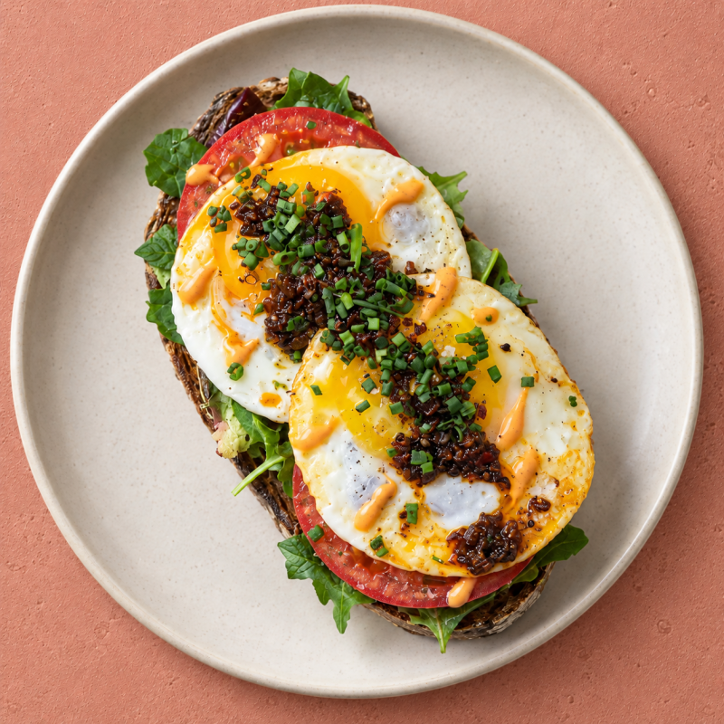 Hot Chili Crisp Egg Toast
