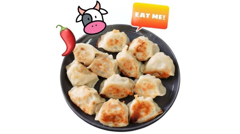 12 Pcs Beef Pepper Pan Fired Gyoza (Little Spicy)