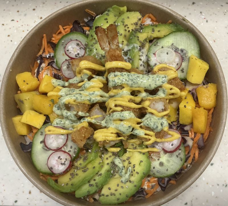 Poke Bowl Tempura Shrimp