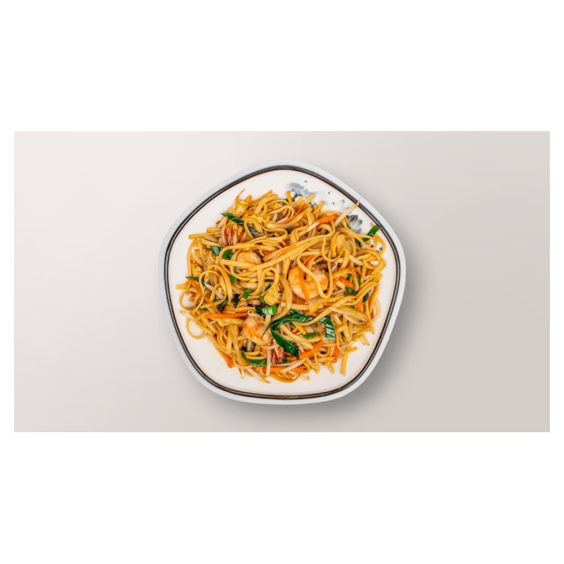 81 Nouilles Sautées Aux Scampis