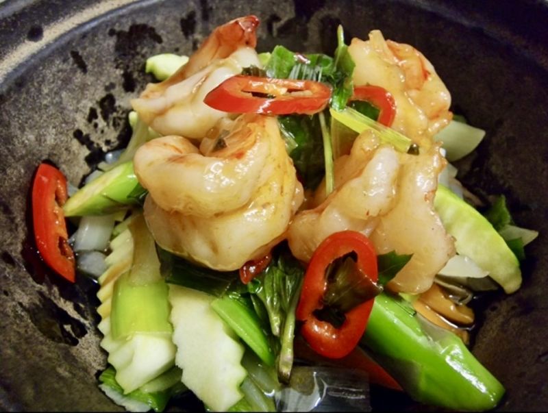 85 Scampis Aux Légumes Et Basilic Thaï (Anisé Et Pimenté)