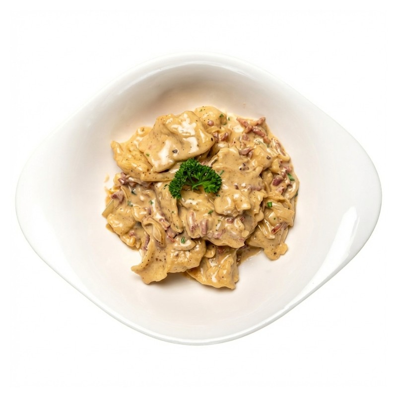 Kniddel Aux Lardons Fumes Et Crème