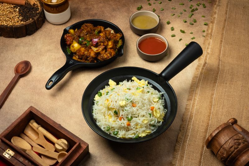 Ic5E Burnt Chilly Garlic Fried Rice - Egg