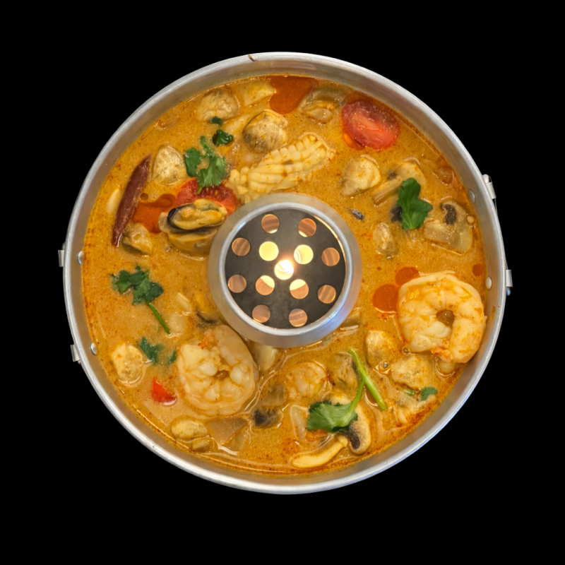 (55) Soupe À La Crème Épicée Aux Fruits De Mer