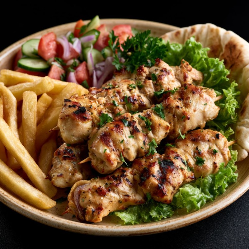 Assiette Brochette De Poulet