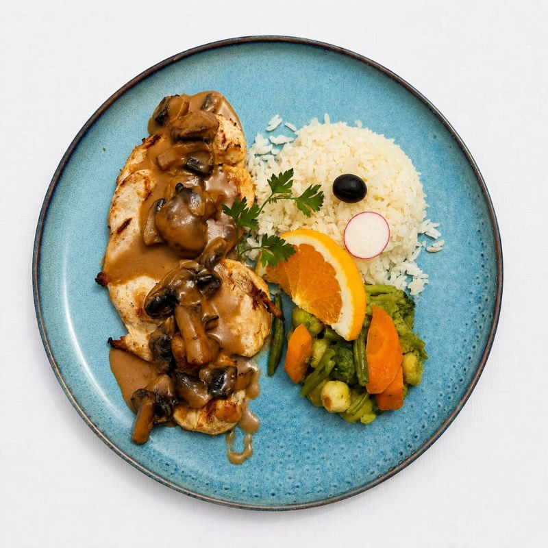 Peito De Frango Com Molho De Cogumelos