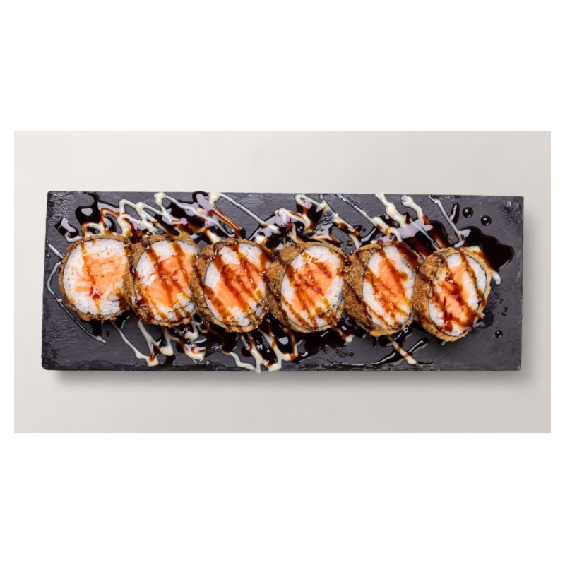 Ho9A -Maki Frit Saumon Cheese Oignon Vert Haché