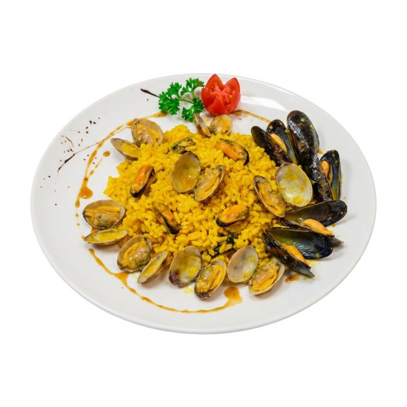 Risotto Allo Zafferano, Cozze E Vongole
