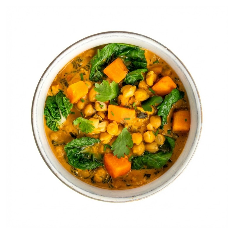 Curry De Pois Chices, Épinards Et Patates Douces