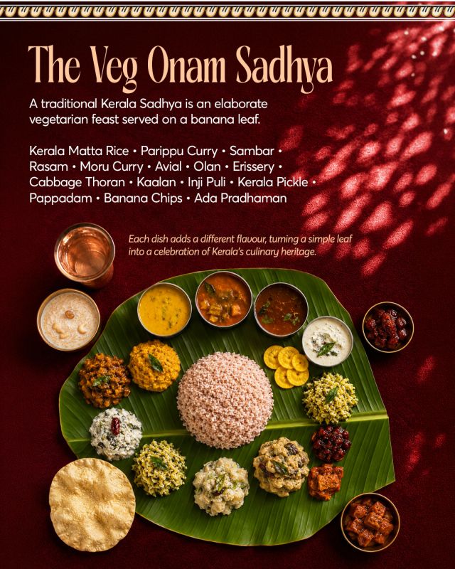 Onam Sadhya Veg (Served With Banana Leaf)