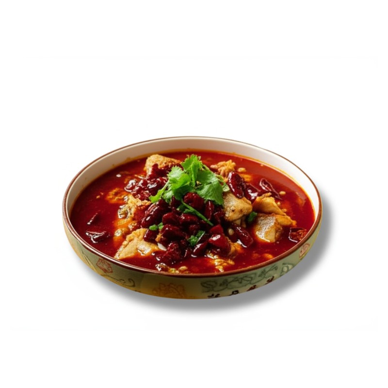 Filet De Poisson Au Bouillon Piquant Sichuan Avec Légumes Et Tofu