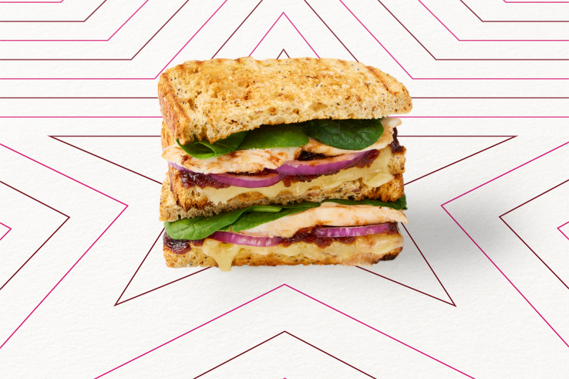 Sandwich Toastie Poulet & Chutney D'oignons