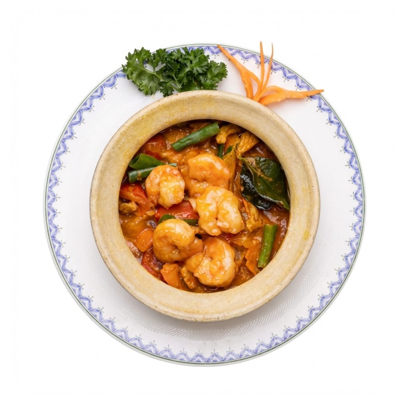 T7 - Scampis Au Curry Rouge Thaï