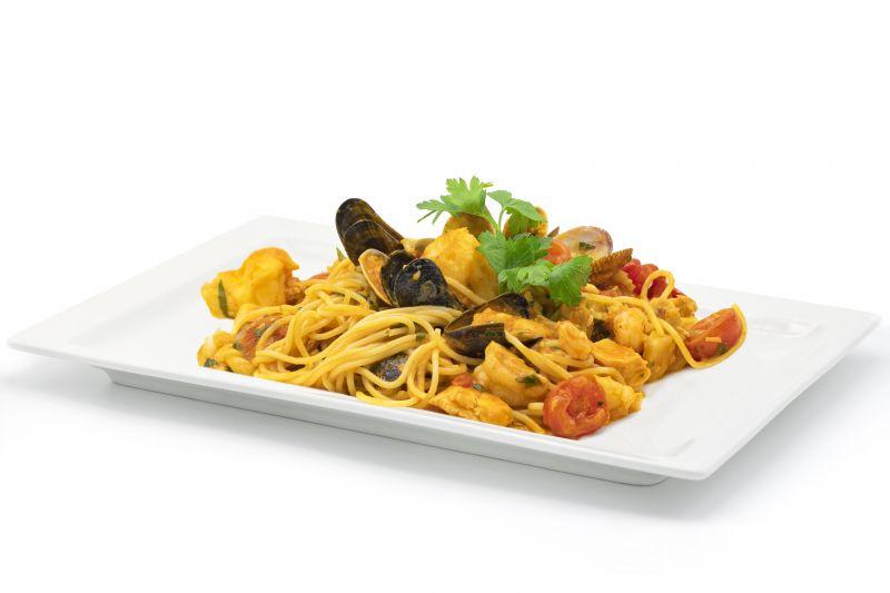 Spaghetti Roses Aux Fruits De Mer