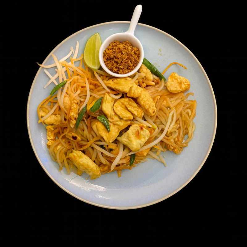 (01) Nouilles Thaïlandaises Sautées Au Poulet