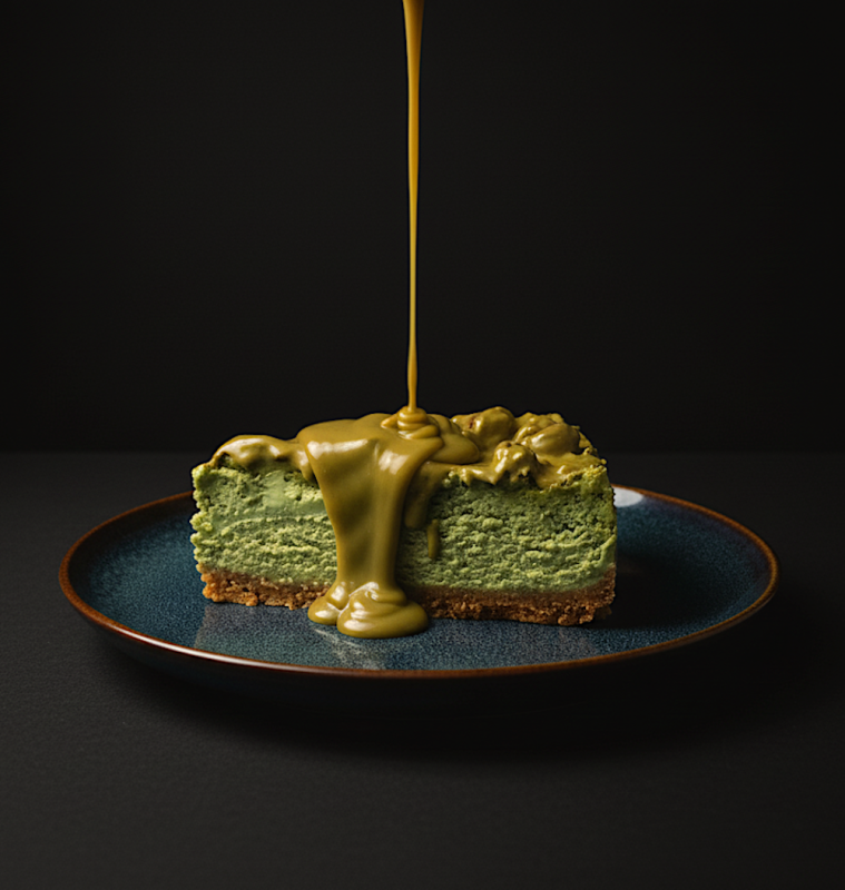 Pistachio Cheesecake Slice