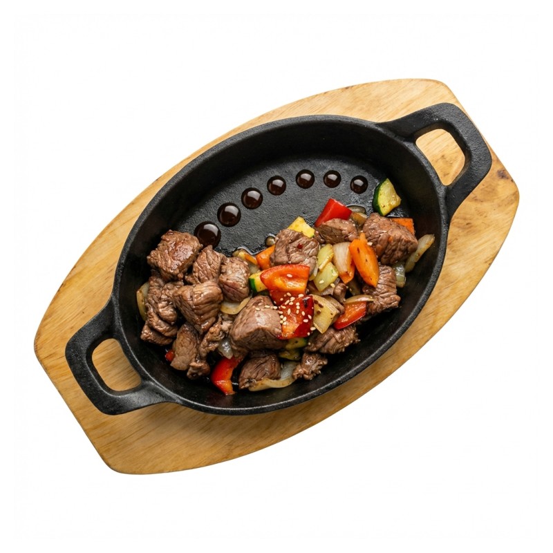 Filet De Bœuf Au Cumin Sur Plat Chauffant