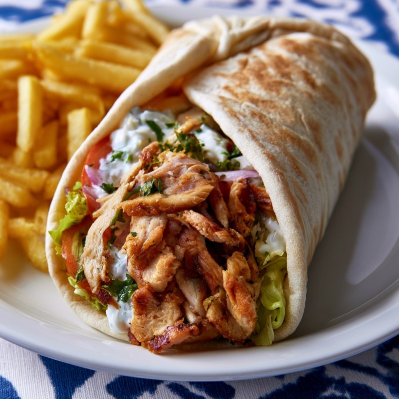Menu Pita Brochettes De Poulet